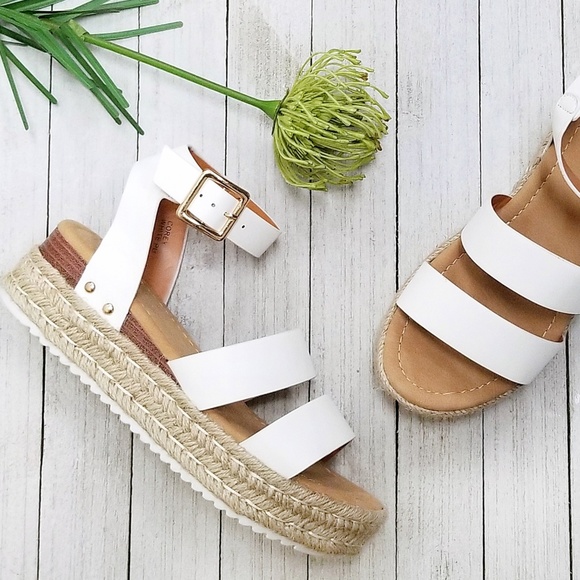 white espadrille flatform